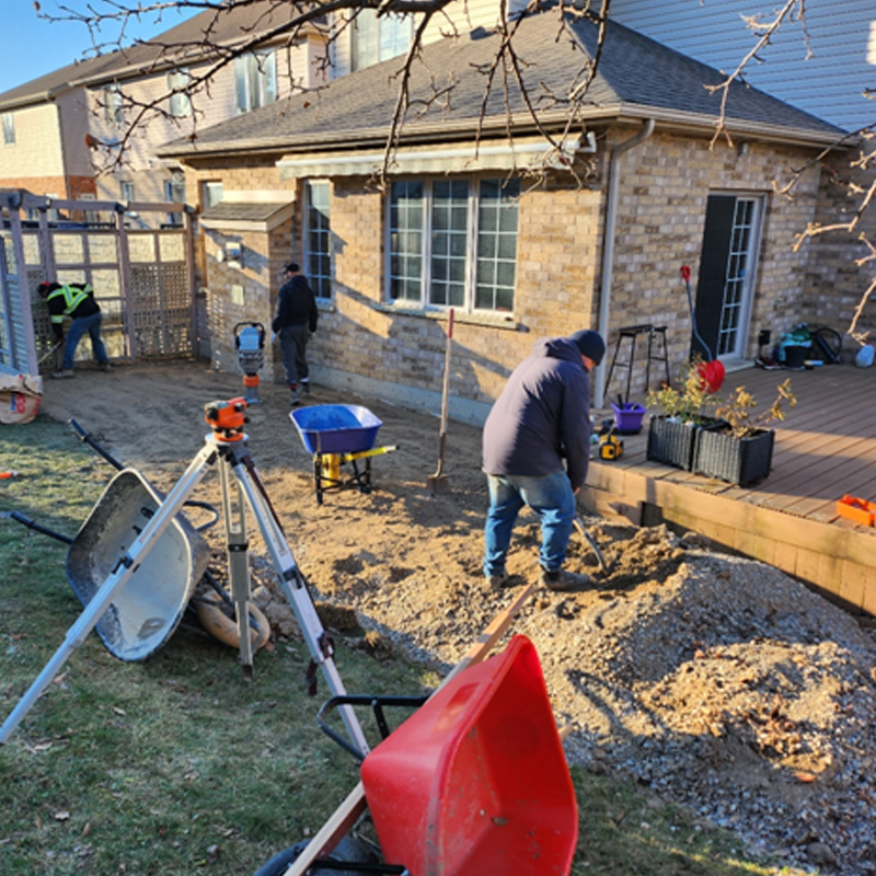 site prep for swim spa pad